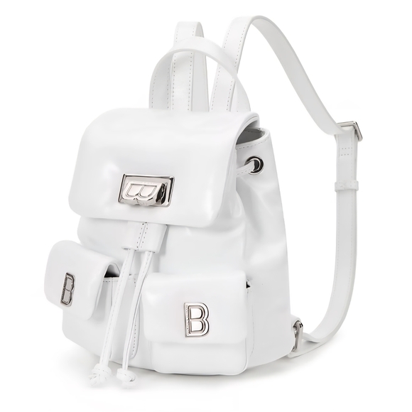 BRANDON BLACKWOOD AVI White Backpack with SILVER Accents NIB - Picture 1 of 8